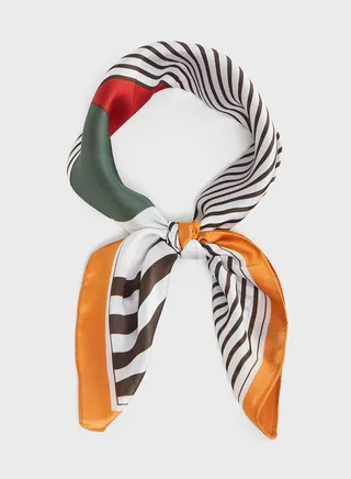 Geometric Print Silky Scarf