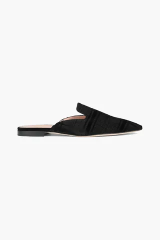 Devoré-velvet slippers