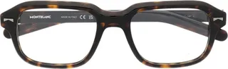 Tortoiseshell Rectangle-Frame Glasses