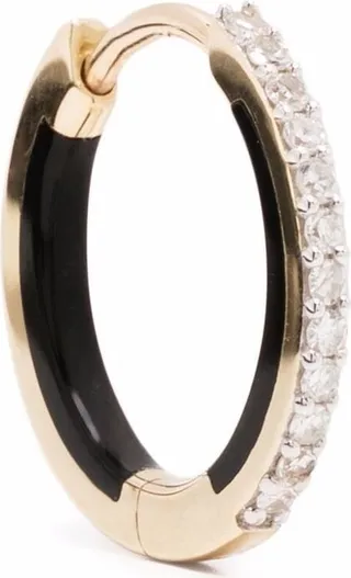 Lost Highway 10 diamond single huggie earring