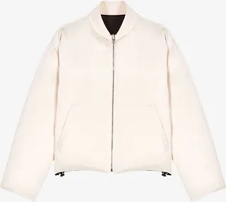 Womens Blanc Beladone Reversible Quilted Satin Bomber Jacket