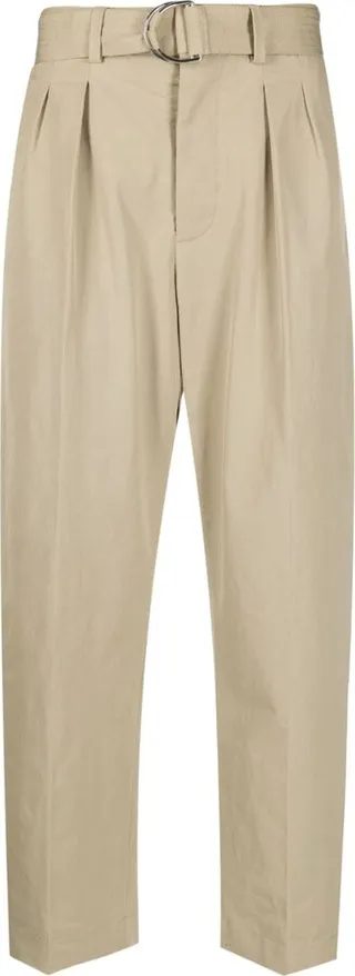 Belted Tapered Trousers