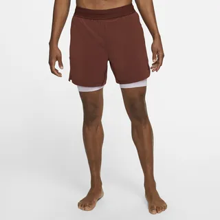 Men's Nike Yoga 2-in-1 Shorts in Brown