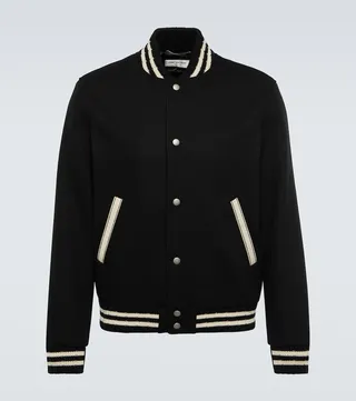 Wool-blend varsity jacket