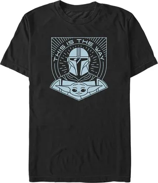 Men's Star Wars: The Mandalorian This is the Way Minimalist T-Shirt - Black - 2X Large