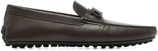 Logo-Plaque Leather Loafers