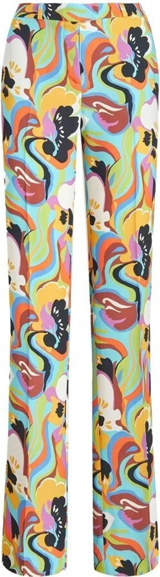 Floral-Print Straight-Leg Trousers