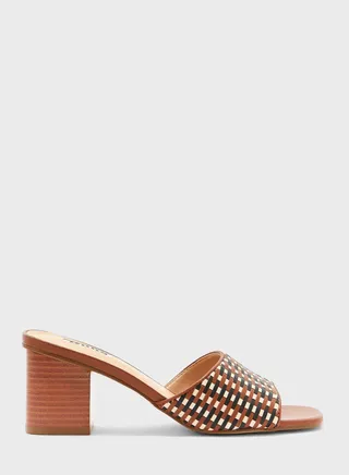 One Strap Mid Heel Sandals