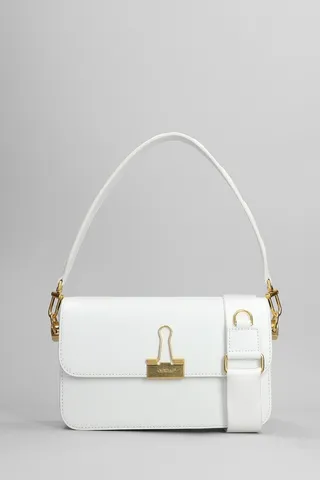 Shoulder Bag In White Leather