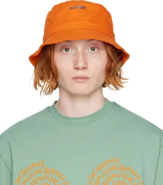 Jacquemus Orange Le Raphia 'Le Bob Gadjo' Bucket Hat