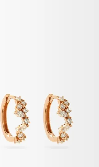 Cascade Eternity Diamond & 18kt Rose-gold Earrings