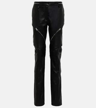 6 Moncler 1017 Alyx 9sm mid-rise straight leather pants