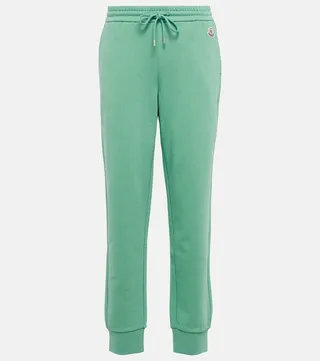 Cotton-blend jersey sweatpants