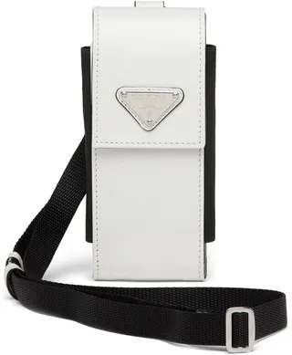 Triangle-Logo Leather Phone Case
