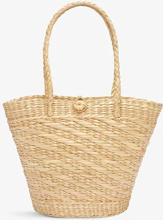 Natural Basket-style Straw Tote bag
