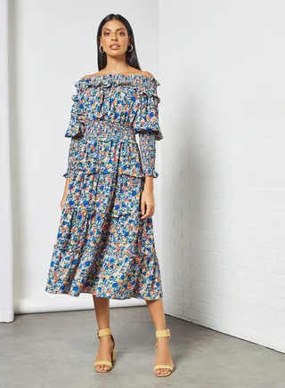 Fayre Off-Shoulder Dress Multicolour