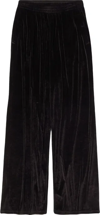 Velvet Straight-Leg Trousers