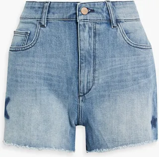 Cecilia printed denim shorts