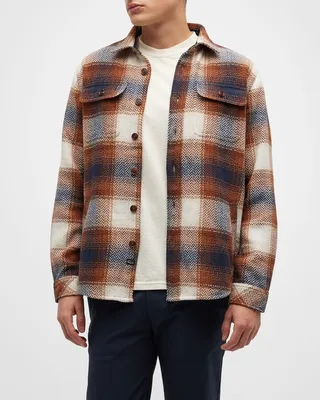 Men's Berkshire Herringbone Plaid Sport Shirt