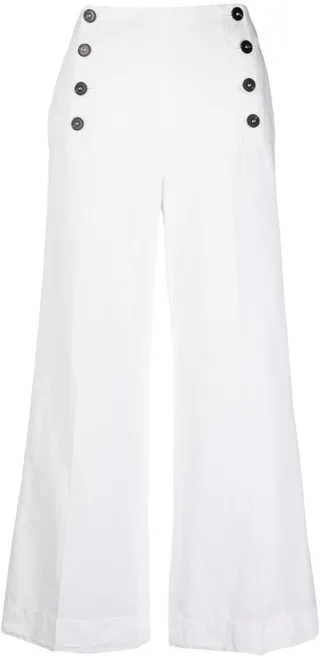 Cropped Wide-Leg Trousers