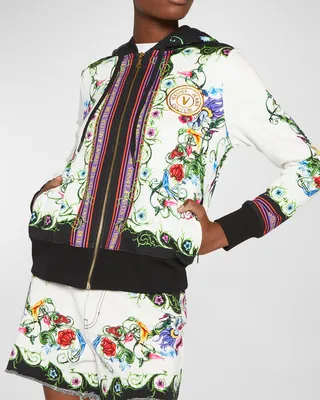 Garden Baroque Printed Full-Zip Hoodie