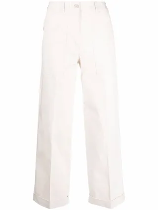 Rolled-Cuff Cropped Trousers
