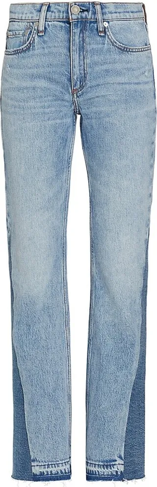 Peyton Sliced Mid-Rise Bootcut Jeans