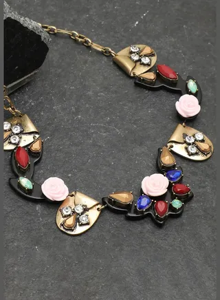 Gold Plated Designer Stone Necklace