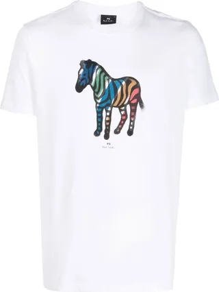 Zebra-motif T-shirt