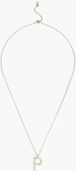 Gold-tone crystal necklace