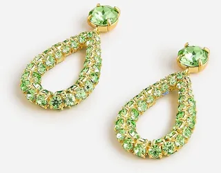 Faceted crystal teardrop earrings