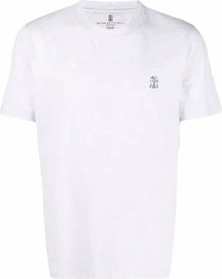 embroidered-logo T-shirt