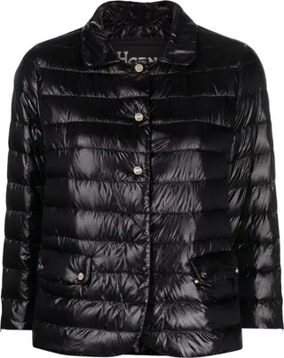 Three Quarter-Sleeve Quilted Jacket