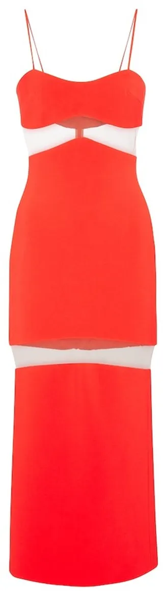 Cady and mesh midi dress
