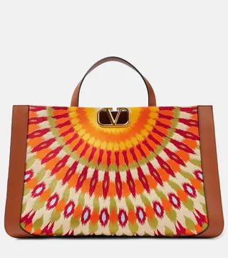 VLogo Medium canvas tote bag