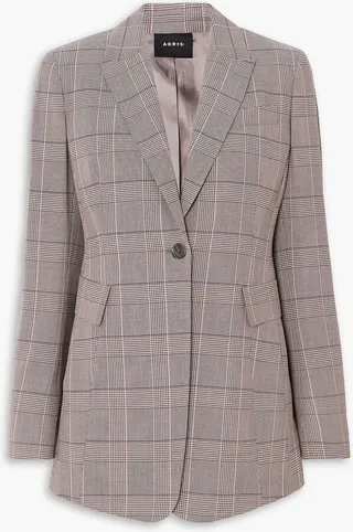 Gash checked wool blazer