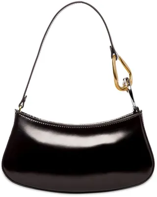 Ollie polished leather top handle bag