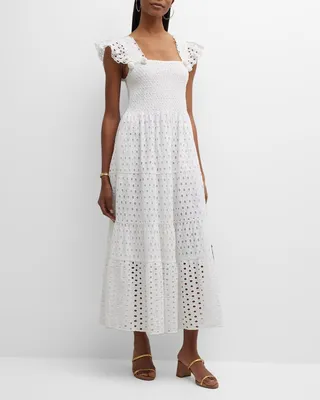Madi Embroidered Eyelet Maxi Dress