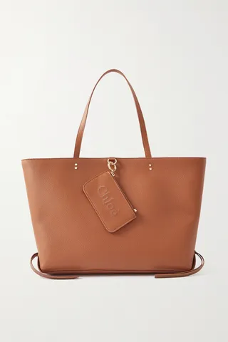 Chloé - Sense Textured-leather Tote - Brown