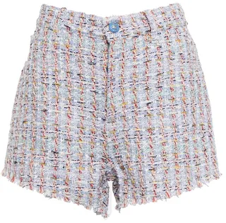 Cotton-blend tweed shorts