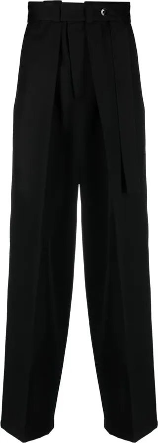 Wide-Leg Wool Trousers