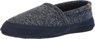Acorn Men's Moc Slippers with Memory Foam Insole Suede Sidewall and Rubber Outsole