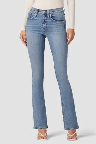 Hudson Jeans Barbara High-Rise Baby Bootcut Jeans - Blue