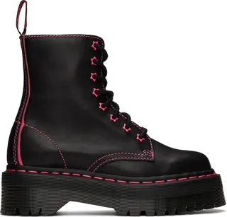 Dr. Martens Black Jadon II Neon Star Boots