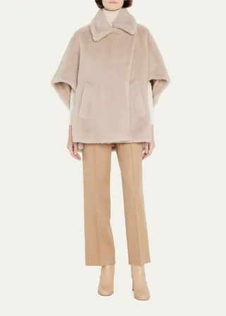 Manco Wool-Blend Teddy Cape