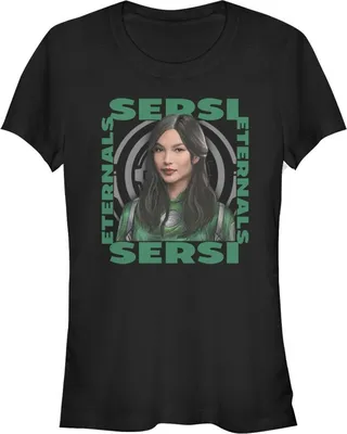 Junior's Marvel Eternals Sersi Hero Box T-Shirt - Black - Large