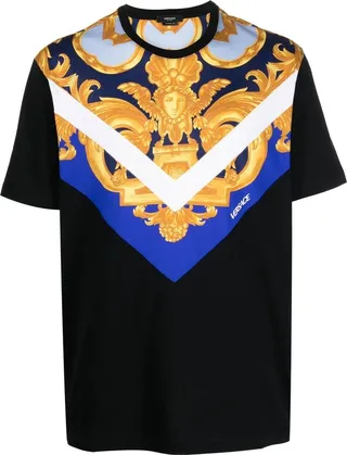 Medusa-print detail T-shirt