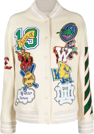 Appliquéd Bomber Jacket