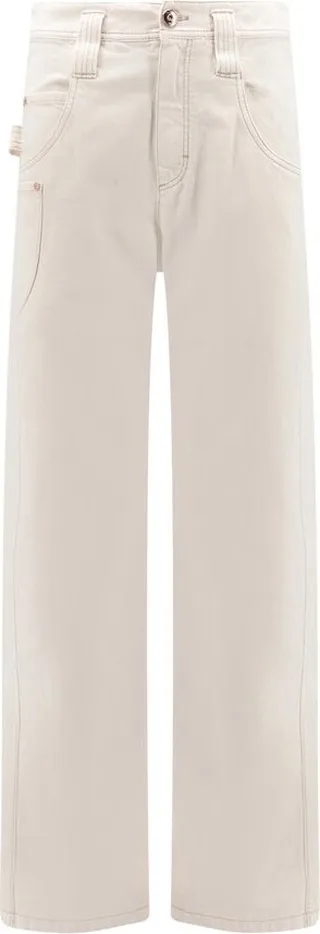 Brunello Cucinelli Logo Patch Straight-Leg Trousers