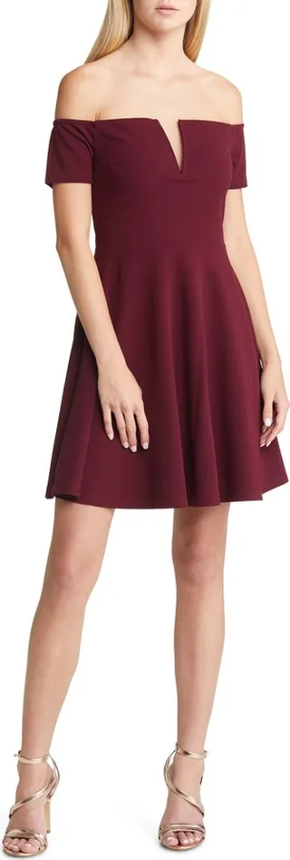 Play the Party Off-the-Shoulder Cocktail Minidress